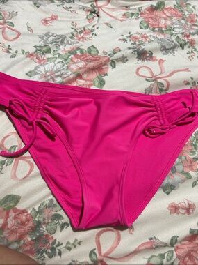 Shade & Shore Hot Pink Tie-Side Bikini Bottoms